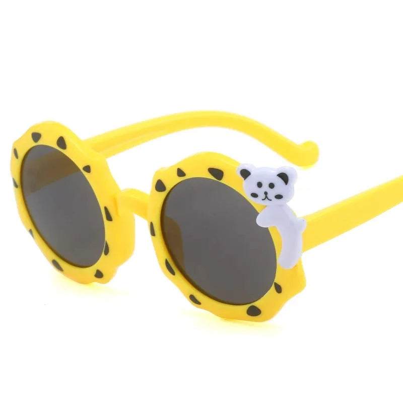 Kid's Polycarbonate Frame UV Protection Round Shaped Sunglasses