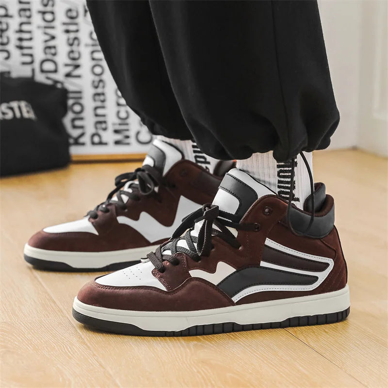 Men's Cotton Round Toe Lace-Up Closure Breathable Sport Sneakers