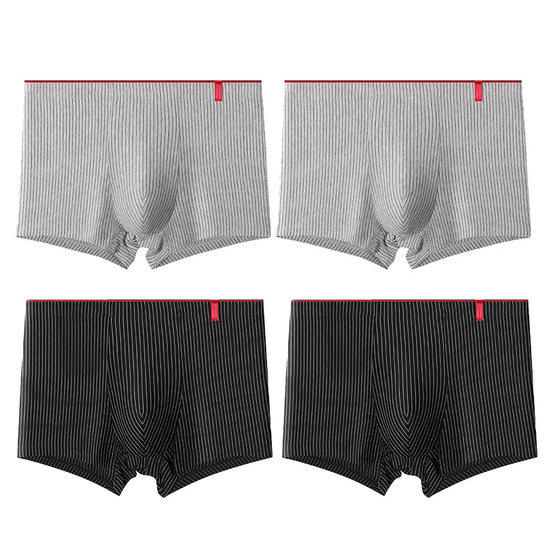 Men's Spandex Quick-Dry Striped Pattern Underpants Boxer Shorts