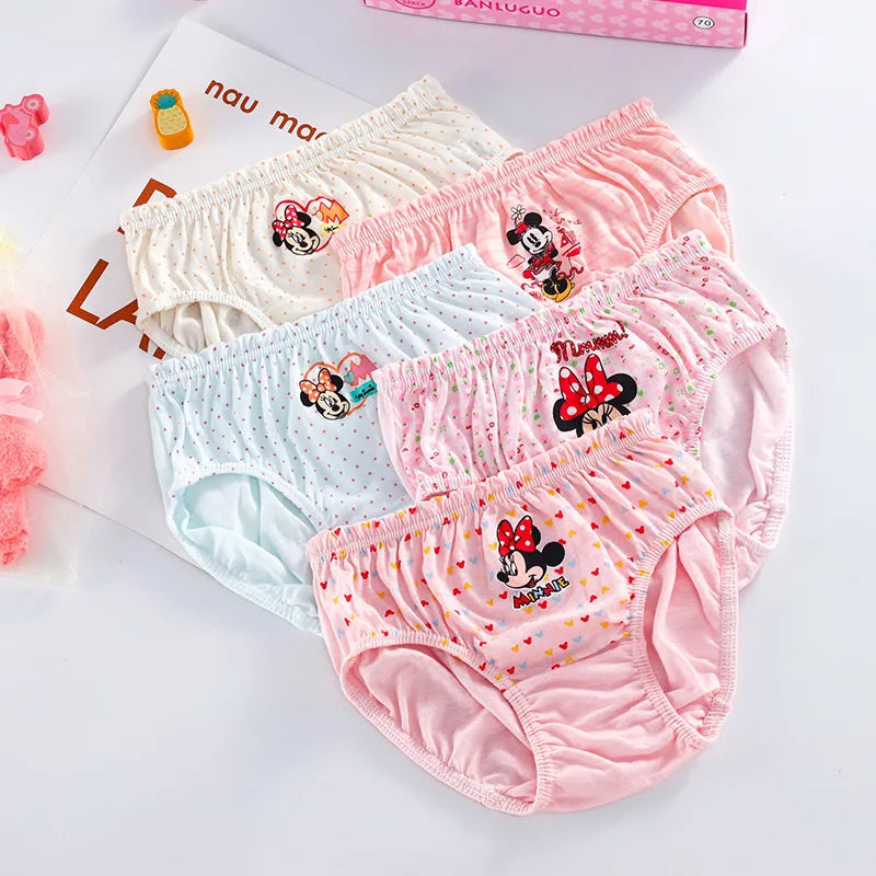 Kid's Girl 5Pcs Cotton Breathable Cartoon Underwear Panties