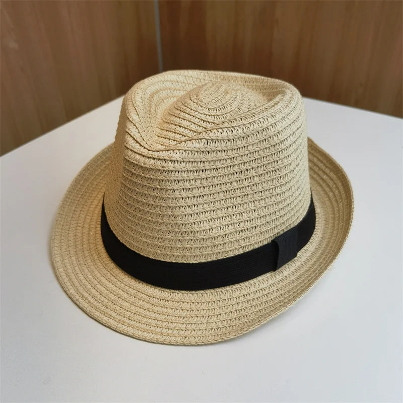 Women's Straw Solid Pattern Glamorous Sun Protection Brim Hat