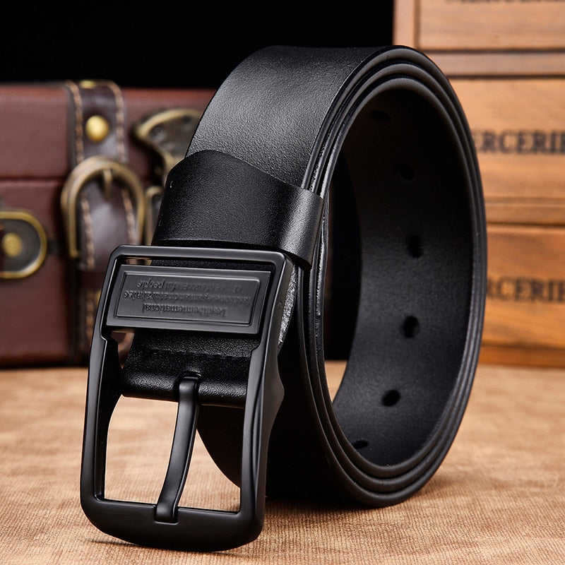 Men's PU Pin Buckle Closure Solid Pattern Luxury Vintage Belts