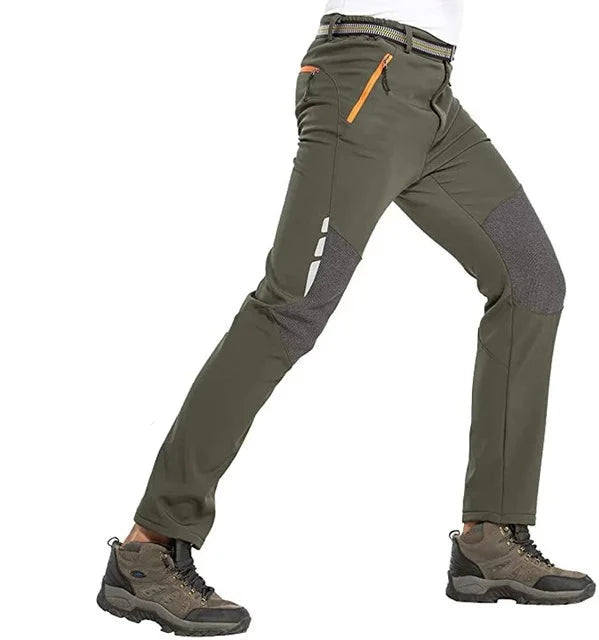 Men's Polyester Mid Waist Zipper Fly Closure Windproof Trousers