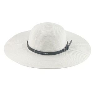 Women's Straw Solid Pattern Glamorous Sun Protection Brim Hat