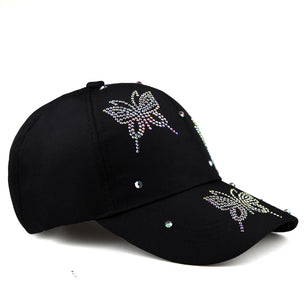 Women's Cotton Rhinestone Pattern Sun Protection Casual Hat