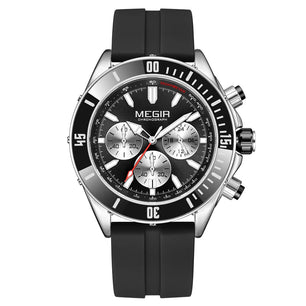 Men's Alloy Case Round Shaped Waterproof Quartz Wrist Watch