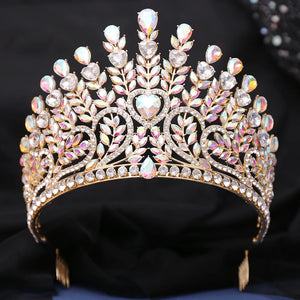 Women's Crystal Zinc Alloy Water Drop Pattern Wedding Crown