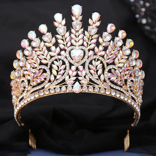 Women's Crystal Zinc Alloy Water Drop Pattern Wedding Crown