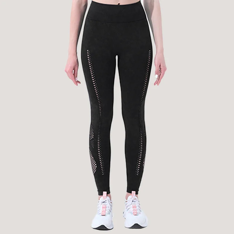 Women's Nylon Elastic Waist Closure Push Up Sports Wear Leggings