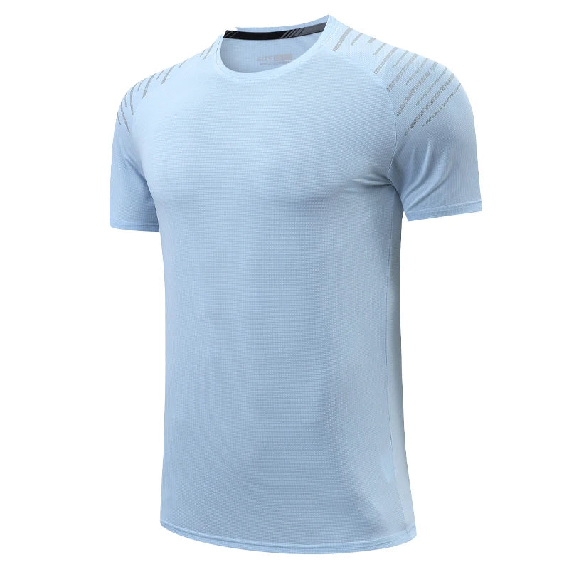 Men's Polyester Short Sleeve Pullover Closure Sportswear T-Shirt