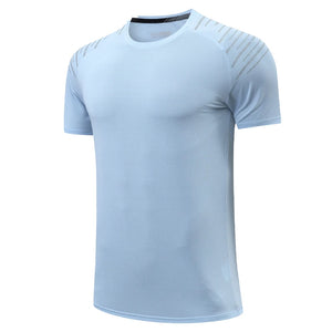 Men's Polyester Short Sleeve Pullover Closure Sportswear T-Shirt