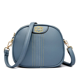 Women's PU Zipper Closure Solid Pattern Luxury Shoulder Bag