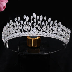 Women's Copper Plant Pattern Tiaras Bridal Elegant Wedding Crown