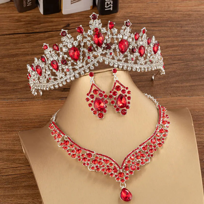 Women's Zinc Alloy Geometric Bridal Wedding Crown Jewelry Sets