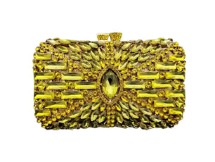 Women's Metallic Hasp Closure Rhinestone Pattern Wedding Clutch