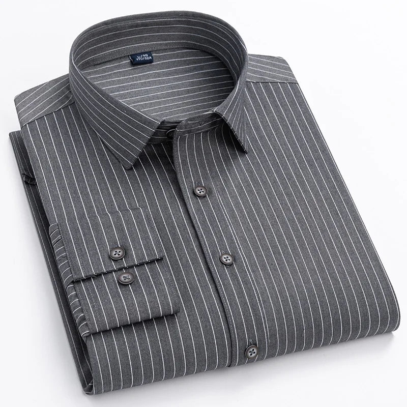 Men's Polyester Turn-Down Collar Full Sleeve Single Breasted Shirt