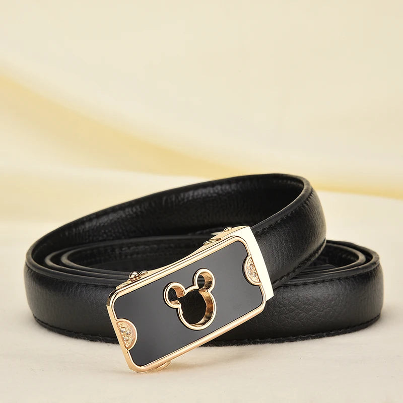 Women's PU Automatic Buckle Closure Solid Pattern Vintage Belts