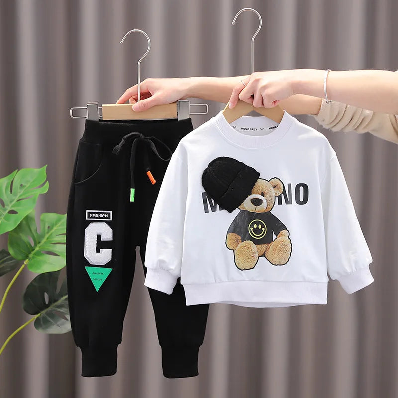 Kid's Cotton O-Neck Full Sleeve Pullover Closure Casual Clothes