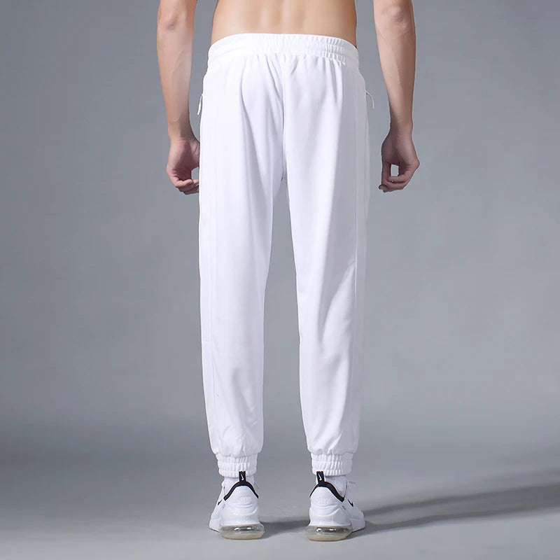 Men's Polyester Drawstring Closure Sweatpants Gymwear Trousers