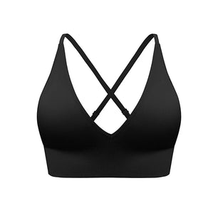 Women's Nylon Sleeveless Shockproof Fitness Yoga Workout Crop Top