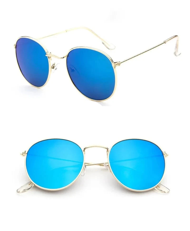 Women's Alloy Frame Polycarbonate Lens Round Shape Sunglasses