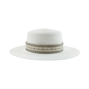 Women's Straw Solid Pattern Glamorous Sun Protection Brim Hat