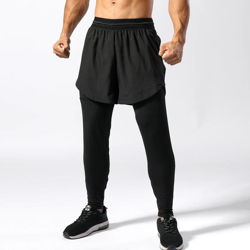 Men's Polyester Elastic Closure Quick-Drying Gymwear Trousers