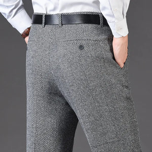 Men's Rayon Zipper Fly Closure Full Length Formal Wear Pants