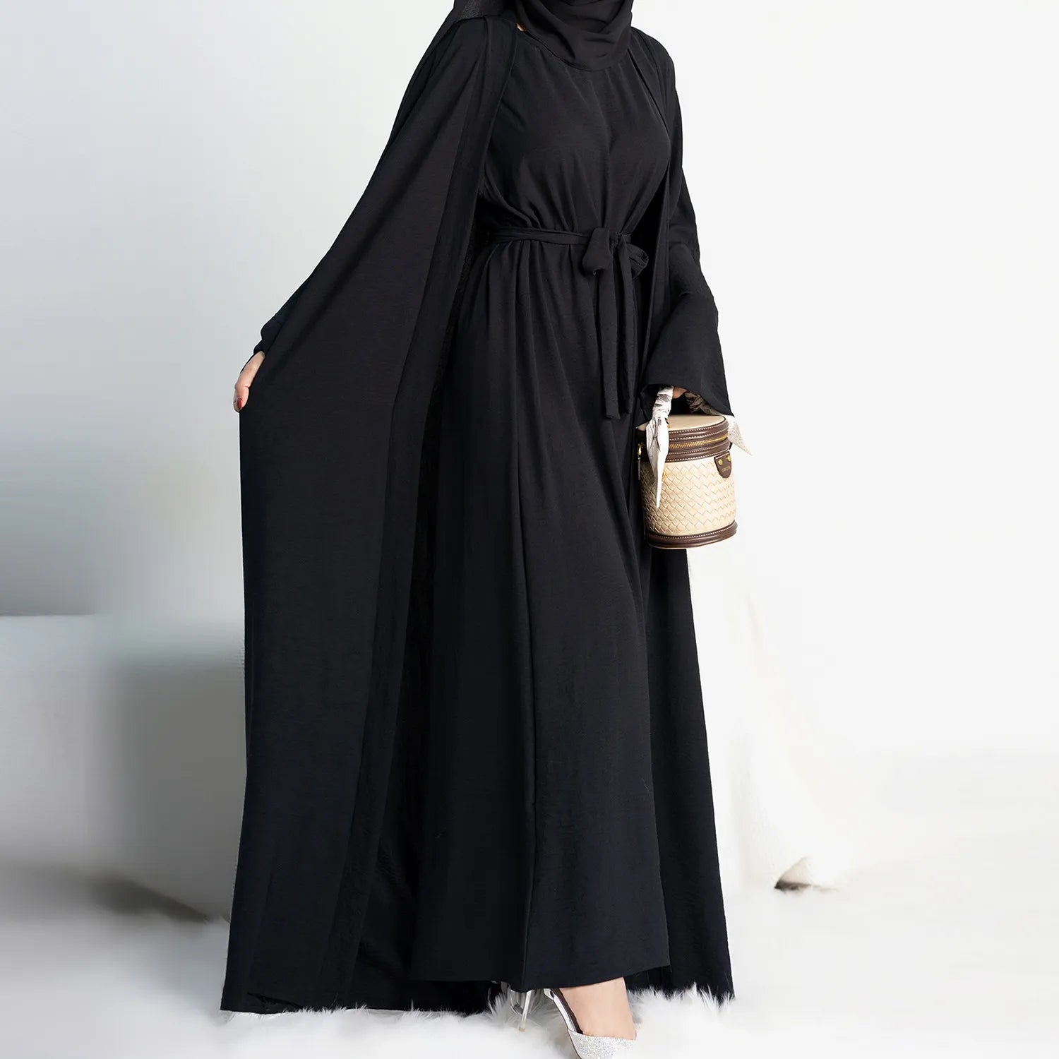 Women's Arabian Polyester Full Sleeve Solid Casual Wear Abaya