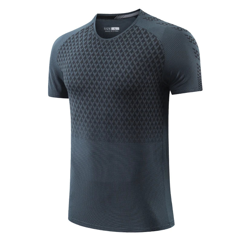 Men's Polyester Short Sleeve Pullover Closure Sportswear T-Shirt