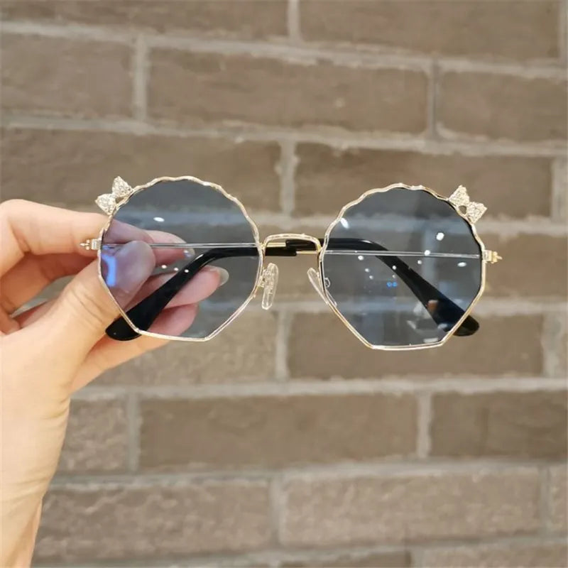 Kid's Alloy Frame Acrylic Lens Anti-UV Round Shaped Sunglasses