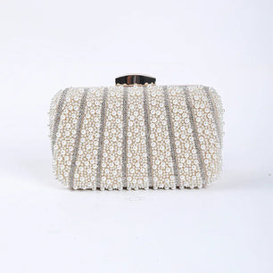 Women's Polyester Hasp Closure Rhinestone Pattern Trendy Clutch