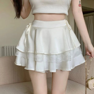 Women's Polyester High Waist Pleated Pattern Casual Wear Skirts