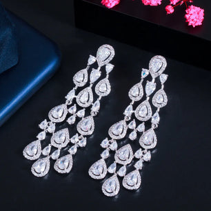 Women's Gold Filled Zircon Geometric Pattern Classic Earrings