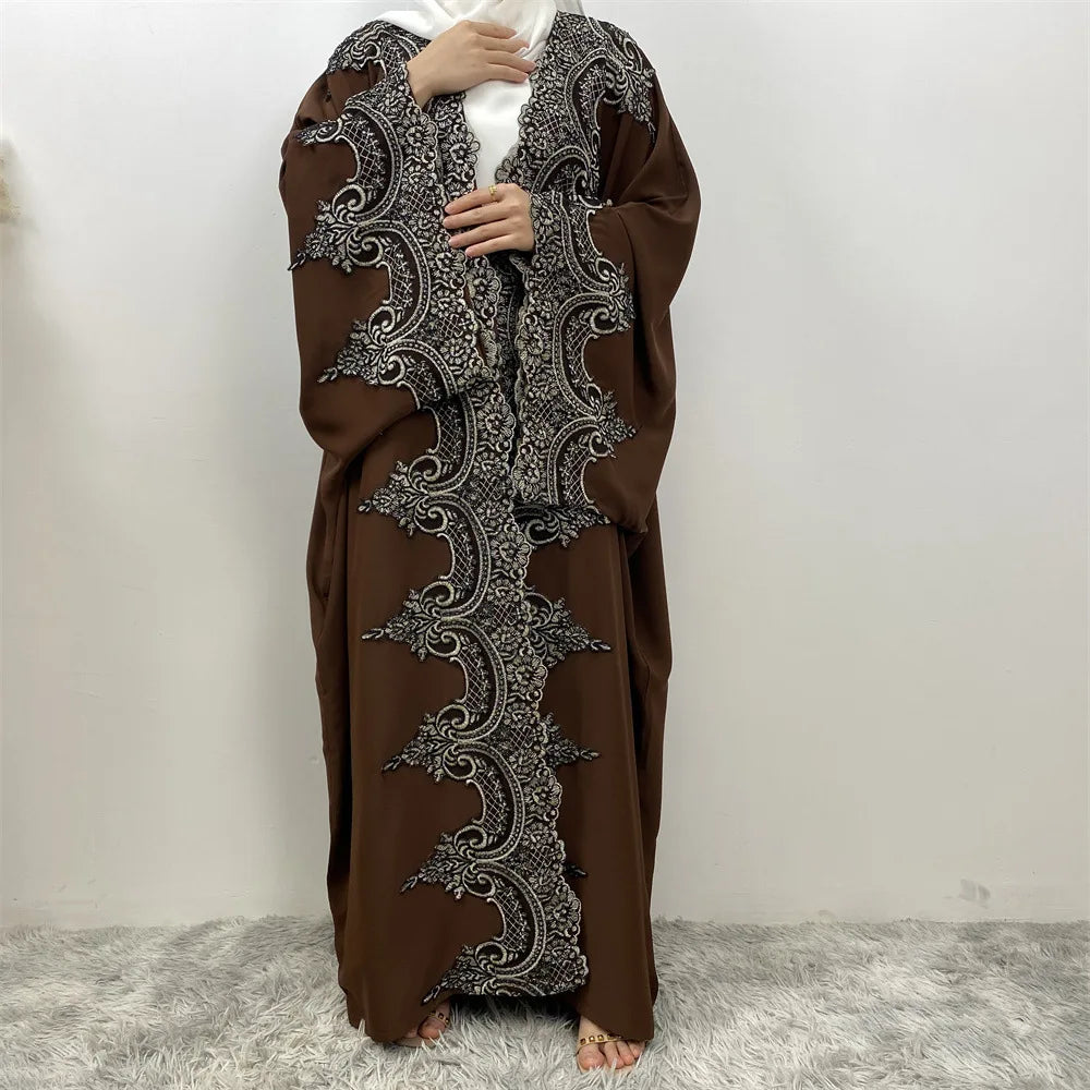 Women's Arabian Polyester Full Sleeves Printed Pattern Casual Abaya