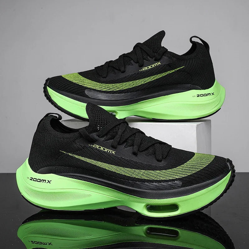 Men's Synthetic Round Toe Lace-Up Closure Running Sport Sneakers