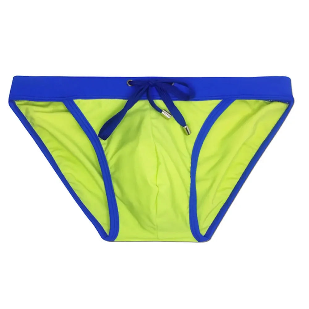 Men's Polyester Drawstring Closure Mixed Colors Bathing Brief