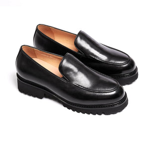 Men's Genuine Leather Round Toe Slip-On Closure Formal Shoes