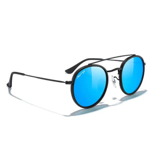 Men's Alloy Frame Full-Rim Round Shaped Luxury Classic Sunglasses