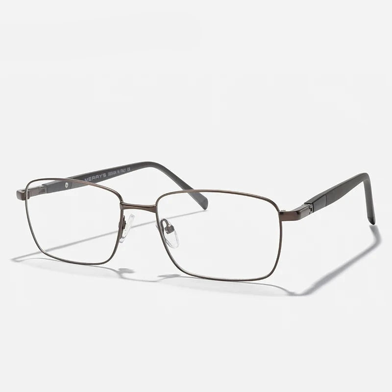 Men's Titanium Alloy Frame Square Shaped Prescription Glasses