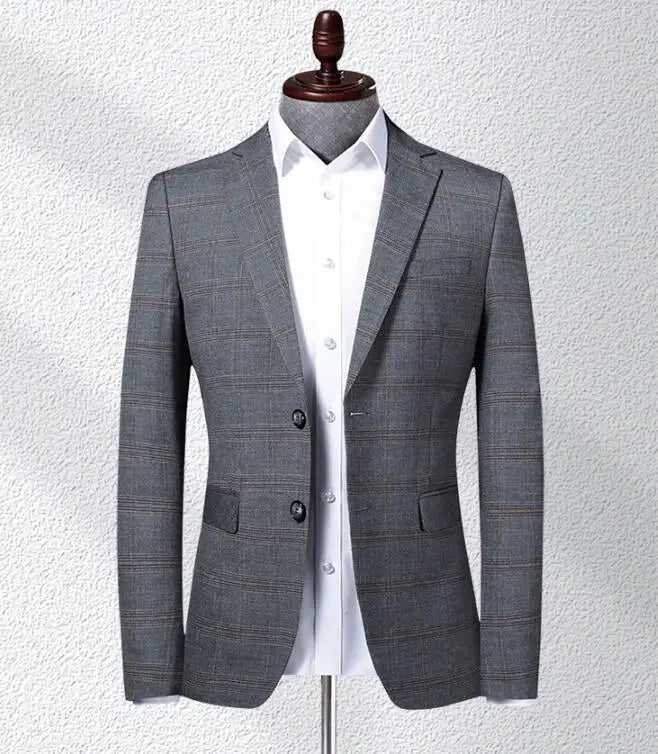 Men's Polyester Full Sleeves Single Breasted Wedding Blazer