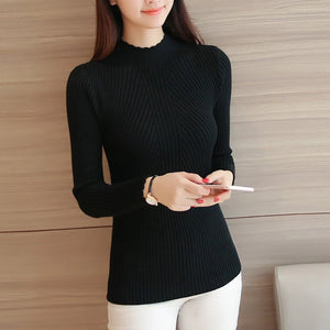 Women's Acrylic O-Neck Full Sleeves Knitted Pullovers Sweater