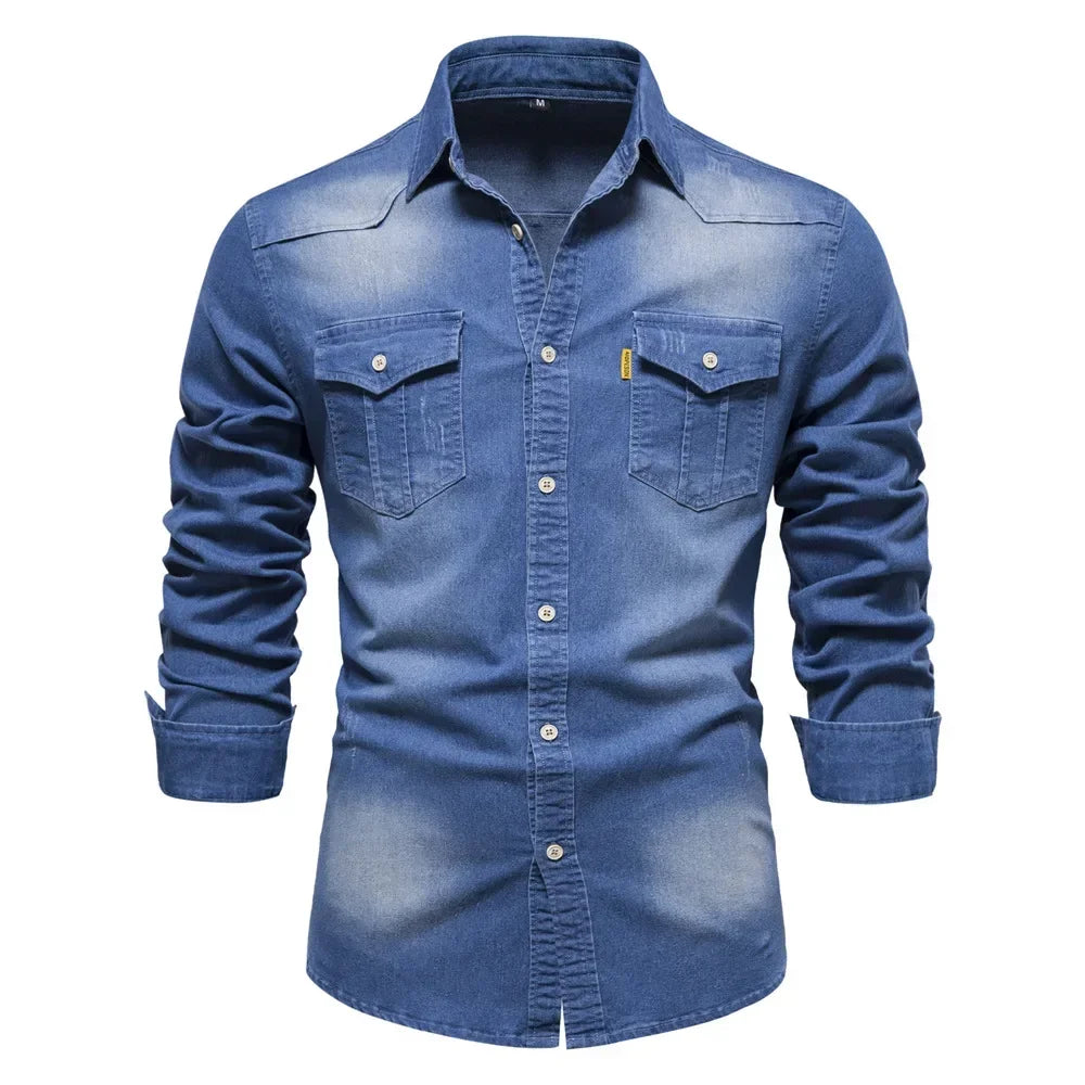 Men's Turn-Down Collar Full Sleeves Single Breasted Casual Jacket