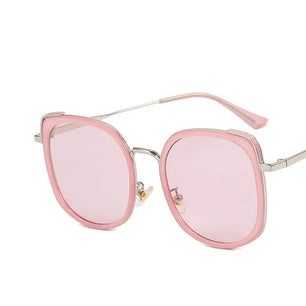 Women's Resin Frame Square Shaped Vintage Trendy Sunglasses