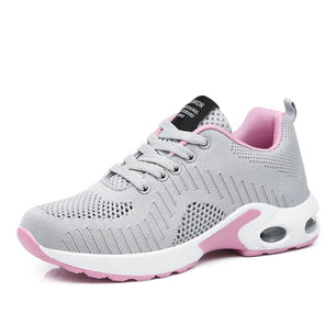 Women's Cotton Lace-Up Closure Sports Wear Running Sneakers