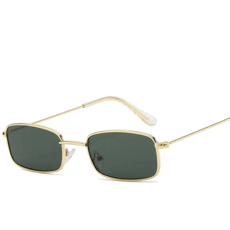 Women's Copper Frame Polaroid Lens Rectangle Shape Sunglasses