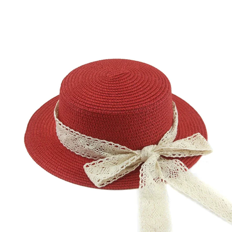 Women's Straw Solid Pattern Glamorous Sun Protection Beach Hat