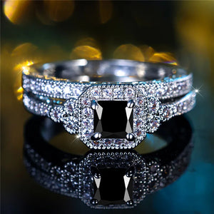 Women's Cubic Zirconia Geometric Shape Prong Setting Trendy Ring