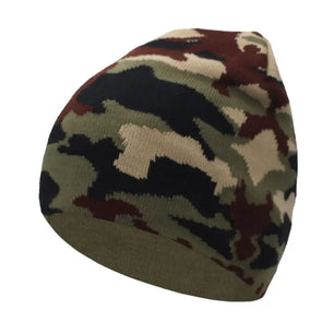 Men's Acrylic Skullies Beanies Camouflage Pattern Casual Warm Cap