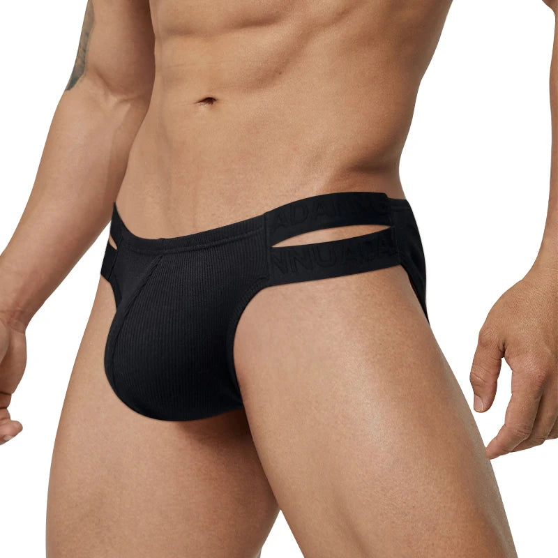 Men's Cotton Elastic Waist Closure Breathable Underpants Brief